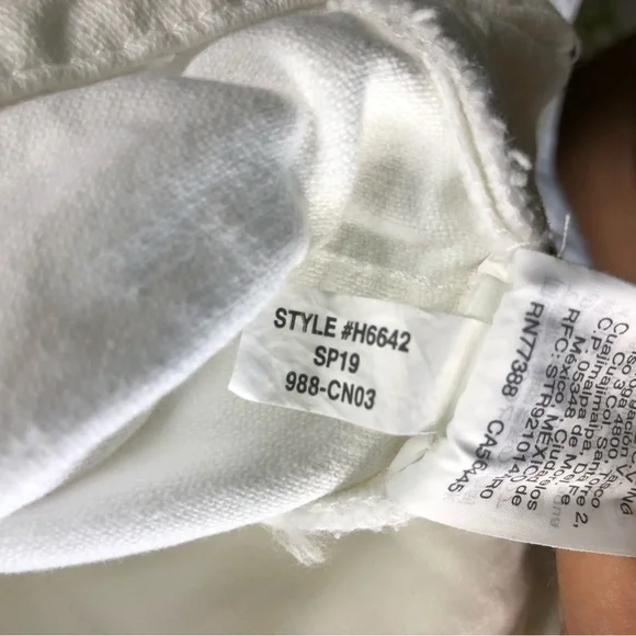 Madewell White Straight Leg Overalls with Raw Hem Style:H6642 Preppy Classic - Picture 5 of 11